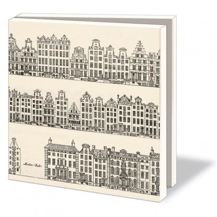 Bekking & Blitz Kaartenmapje met env, vierkant: Canal Houses, Caspar Philips Jacobszoon