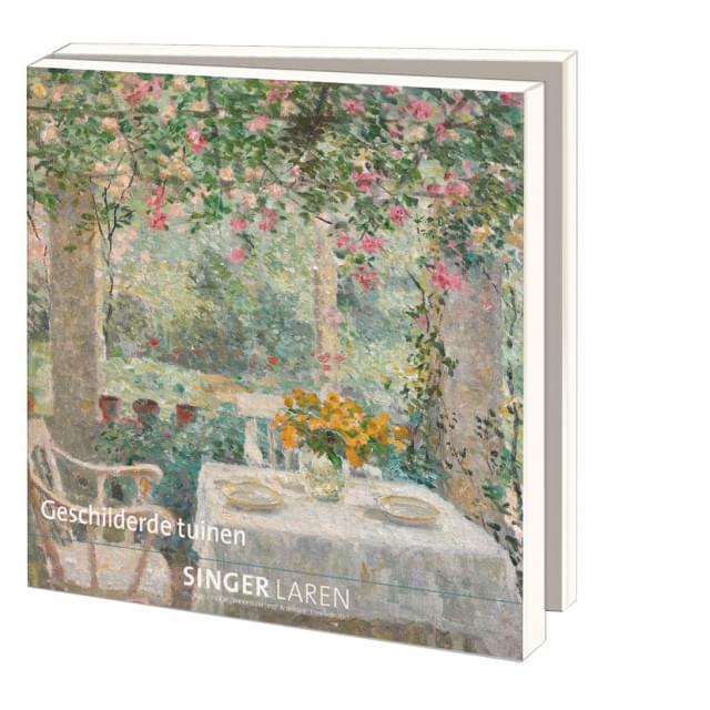 Bekking & Blitz Kaartenmapje met env, vierkant: Geschilderde tuinen, Singer Laren