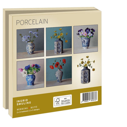 Bekking & Blitz Kaartenmapje Porcelain, Ingrid Smuling 10 Stuks