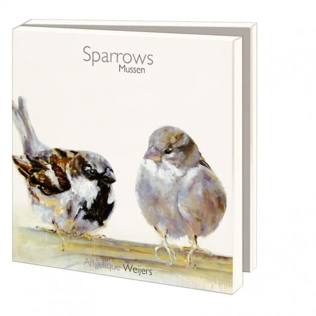 Bekking & Blitz Kaartenmapje Sparrows, Angelique Weijers 10 Stuks met Enveloppen