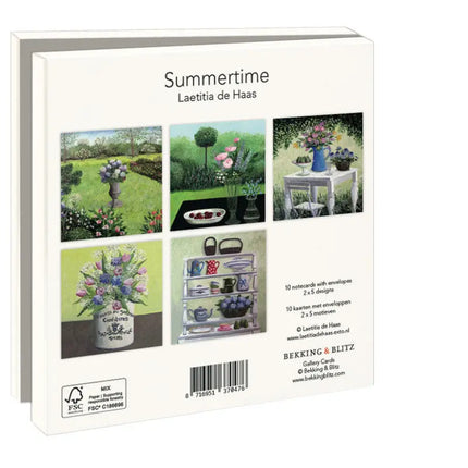 Bekking & Blitz Kaartenmapje Summertime, Laetitia de Haas 10 Stuks