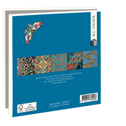 Bekking & Blitz Kaartenmapje Symmetry drawings, M.C. Escher, 10 Stuks met Enveloppen