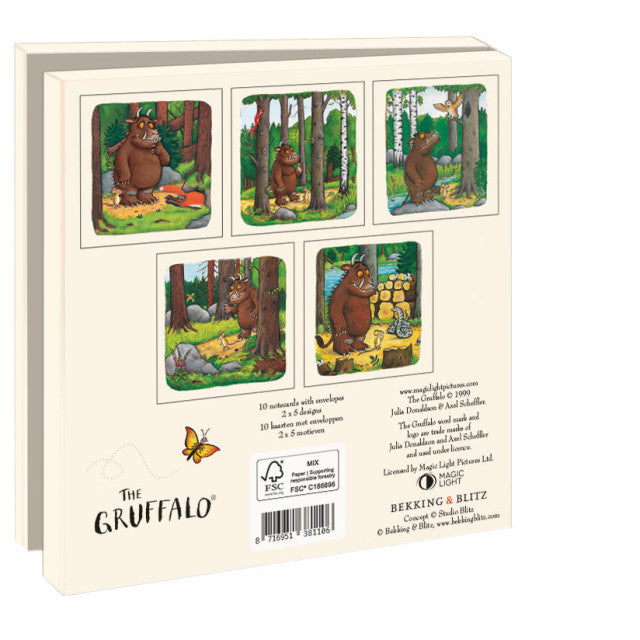 Bekking & Blitz Kaartenmapje The Gruffalo, Julia Donaldson & Axel Scheffler 10 stuks