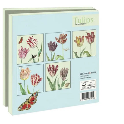 Bekking & Blitz Kaartenmapje Tulips, Jacob Marrel 10 Stuks