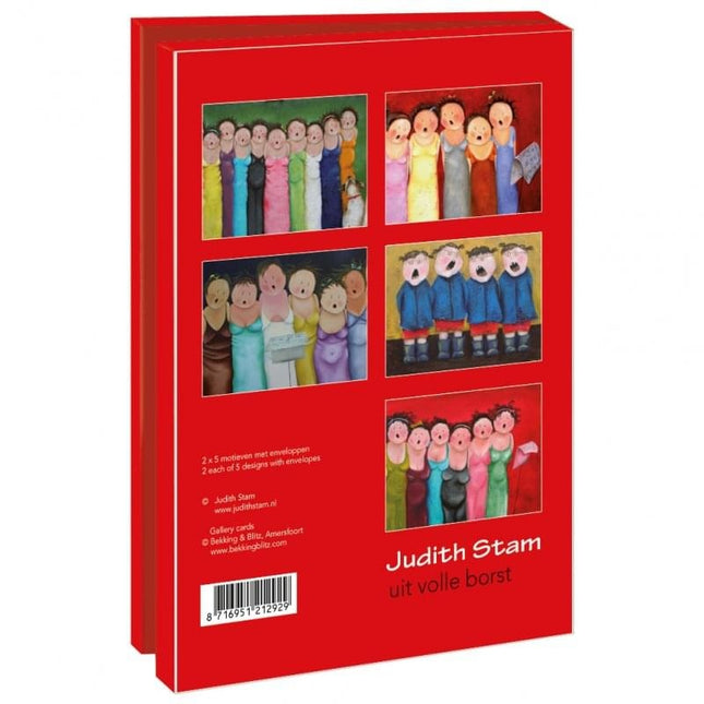 Bekking & Blitz Kaartenmapje Volle Borst, Judith Stam 10 Stuks met Enveloppen
