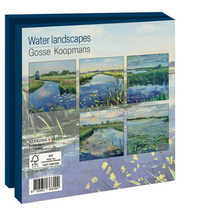 Bekking & Blitz Kaartenmapje Water landscapes, Gosse Koopmans 10 Stuks