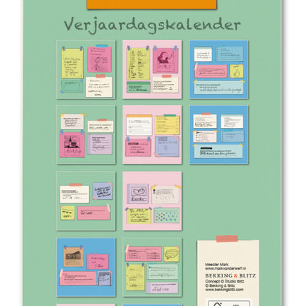 Bekking & Blitz Meester Mark Verjaardagskalender