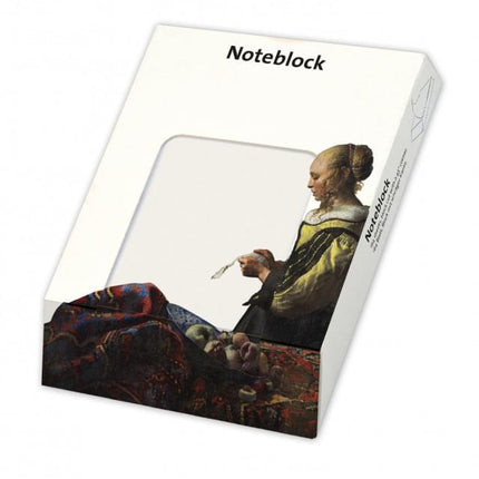 Bekking & Blitz Memo blocnote: Brieflesendes Mädchen am offenen Fenster, Johannes Vermeer