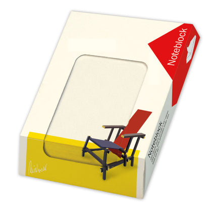 Bekking & Blitz Memo blocnote: Rood blauwe stoel, Gerrit Rietveld, Rietveld Schröderhuis