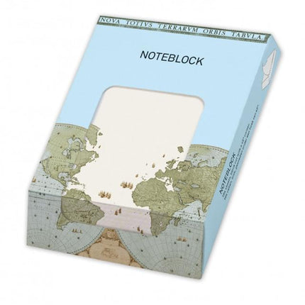 Bekking & Blitz Memo blocnote: Wandkaart van de wereld door Joan Blaeu - Het Scheepvaartmuseum