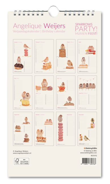 Bekking & Blitz Mussen Feest Verjaardagskalender Angelique Weijers