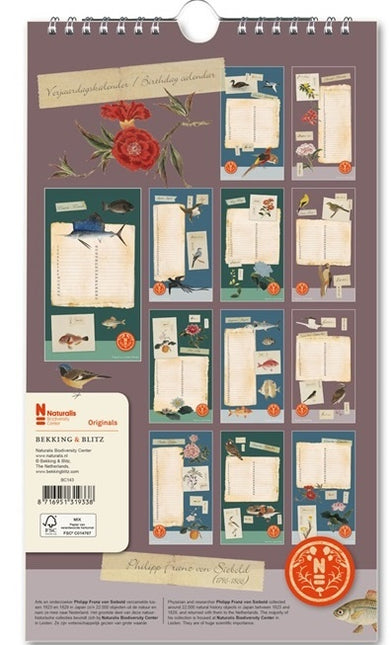 Bekking & Blitz Philipp Franz von Siebold Verjaardagskalender