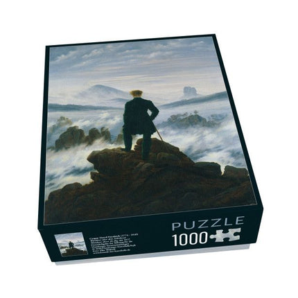 Bekking & Blitz Puzzel (1000 stukjes): Wanderer über dem Nebelmeer, Caspar David Friedrich, Hamburger Kunsthalle