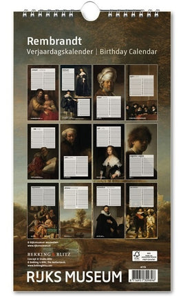 Bekking & Blitz Rembrandt, Rijksmuseum Amsterdam Verjaardagskalender