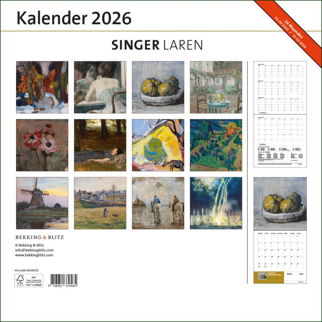 Bekking & Blitz Singer Laren Kalender 2026