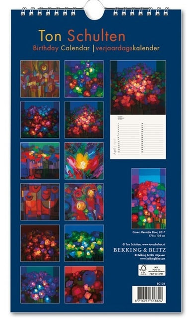 Bekking & Blitz Ton Schulten Bloemen Verjaardagskalender