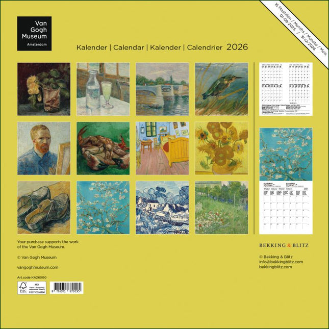 Bekking & Blitz Van Gogh Kalender 2026