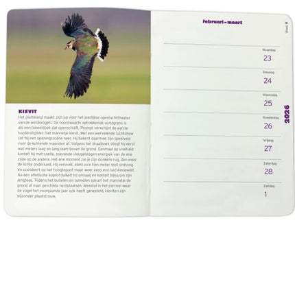 Bekking & Blitz Vogelbescherming Mini Agenda 2026