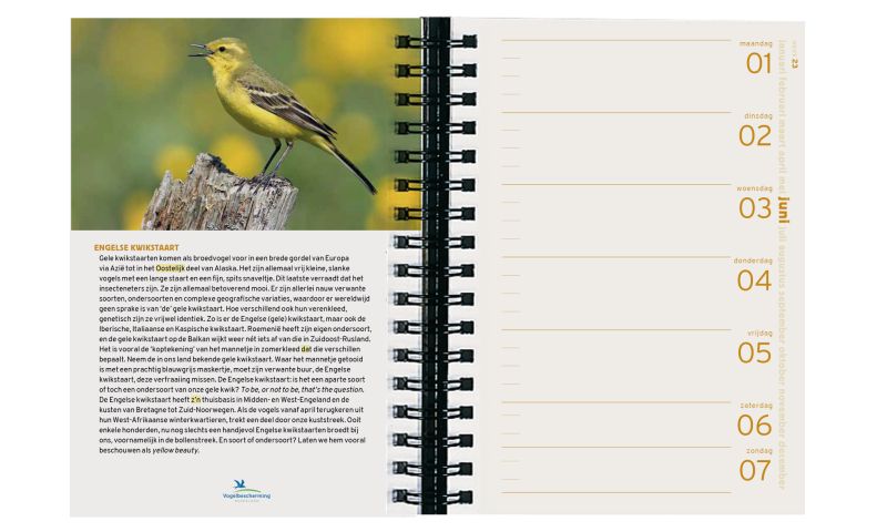 Bekking & Blitz Vogelbescherming Weekagenda 2026
