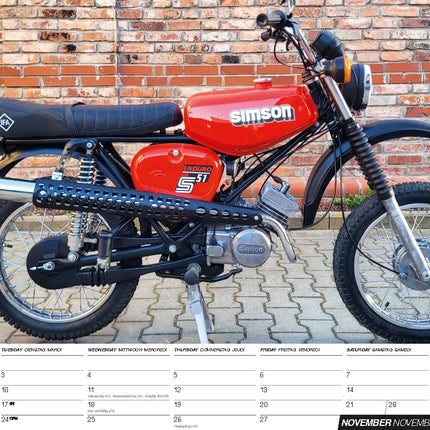 Blaustein Simson Scooter A3 Kalender 2026