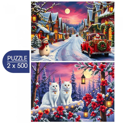 bluebird 2 Puzzles - Ready for Christmas Puzzel 2 X 500 Stukjes