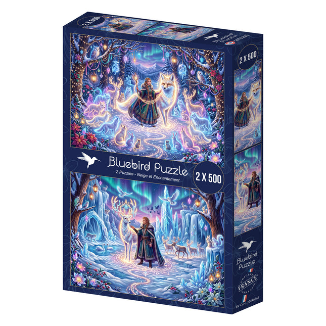 bluebird 2 Puzzles - Snow and Enchantment Puzzel 2 X 500 Stukjes