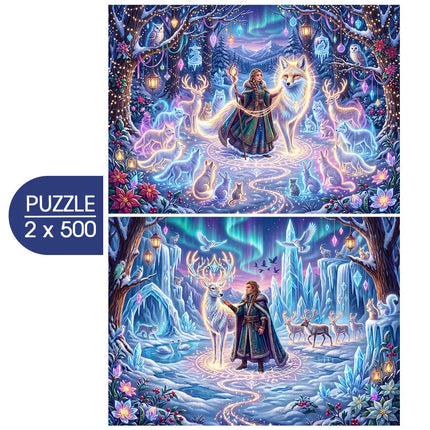 bluebird 2 Puzzles - Snow and Enchantment Puzzel 2 X 500 Stukjes