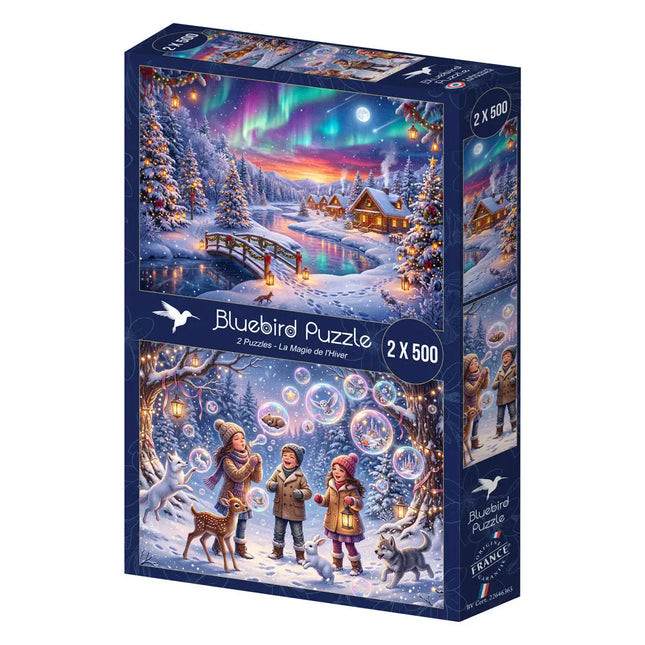 bluebird 2 Puzzles - The Magic of Winter Puzzel 2 X 500 Stukjes