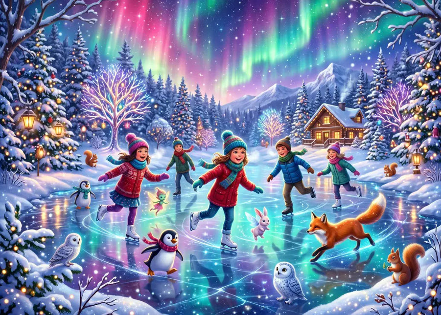 bluebird A Magical Night on the Frozen Lake Puzzel 300 stukjes