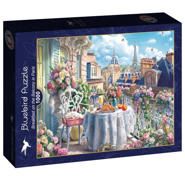 bluebird Breakfast on the Balcony in Paris Puzzel 1000 Stukjes