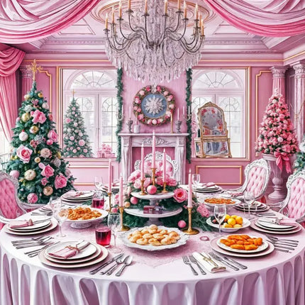 bluebird Christmas Feast in Pink Puzzel 1000 Stukjes