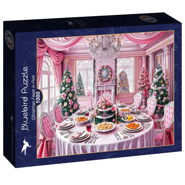 bluebird Christmas Feast in Pink Puzzel 1000 Stukjes