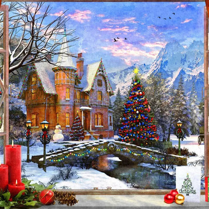 bluebird Christmas Mountain View Puzzel 500 stukjes