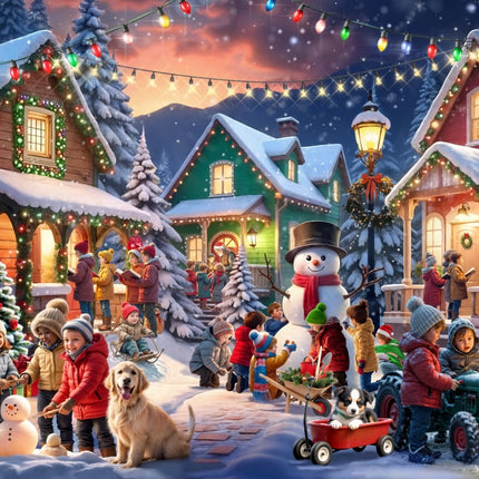 bluebird Christmas Neighborhood Puzzel 1000 stukjes