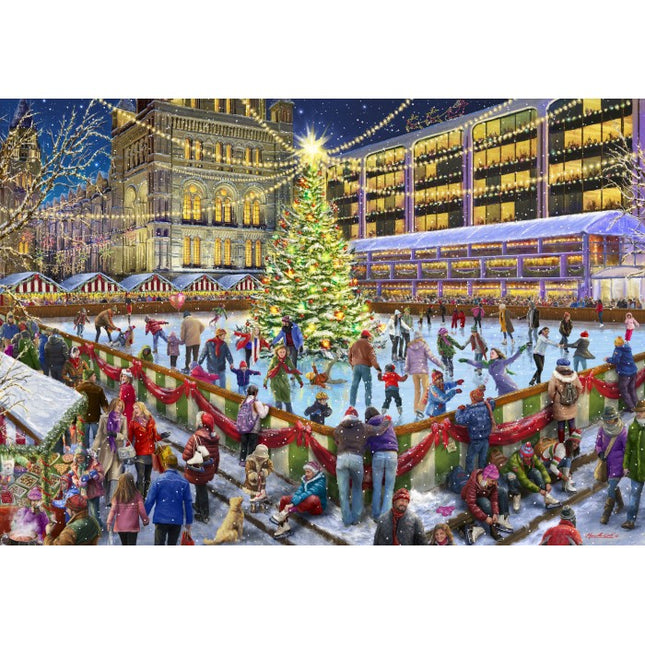 bluebird Christmas Skating 1000 stukjes