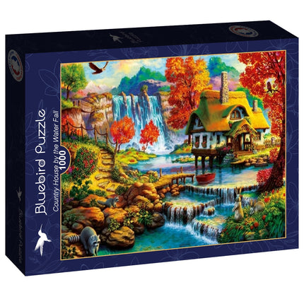 bluebird Country House by the Water Fall Puzzel 1000 Stukjes