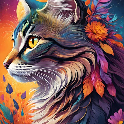 bluebird Floral Cat Puzzel 500 stukjes