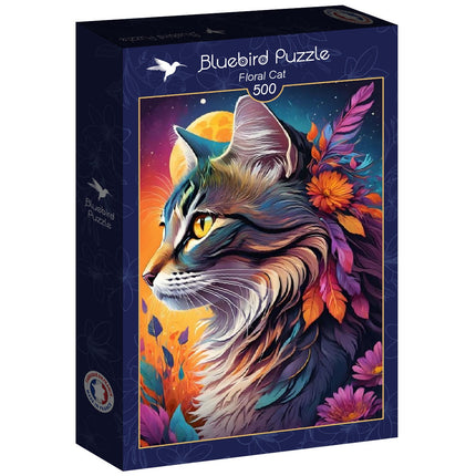 bluebird Floral Cat Puzzel 500 stukjes