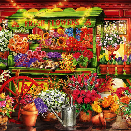 bluebird Flower Market Stall Puzzel 1000 stukjes