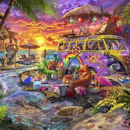 bluebird Hippie Beach Puzzel 1000 Stukjes