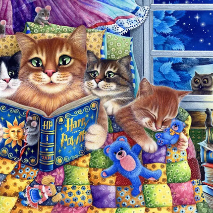 bluebird Kitten Bedtime Stories Puzzel 1000 Stukjes