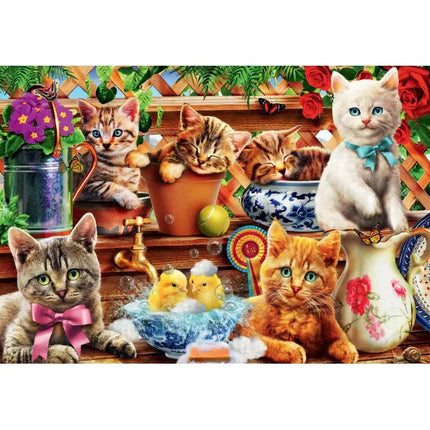 bluebird Kittens in the Potting Shed Puzzel 1000 stukjes