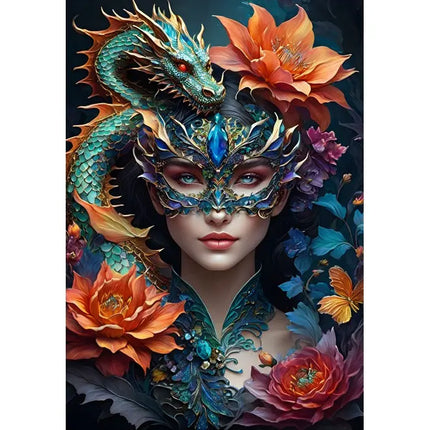 bluebird Lady with a Dragon Puzzel 1000 stukjes