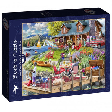 bluebird Lake View Cabin Mountain Time Puzzel 1000 stukjes