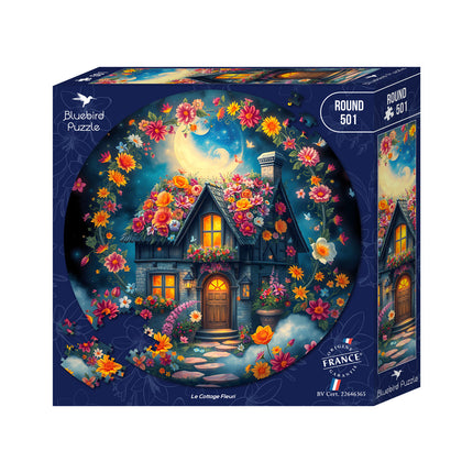 bluebird Le Cottage Fleuri Puzzel Rond 501 stukjes