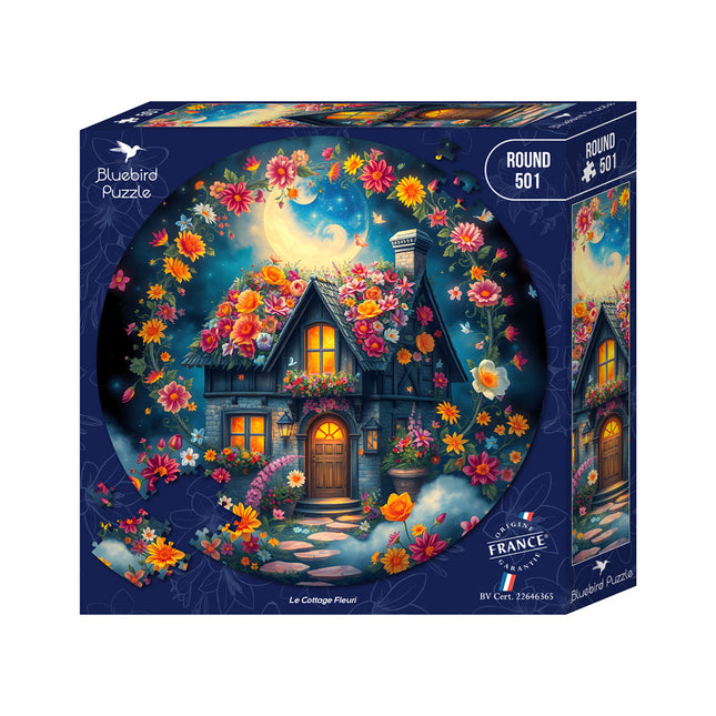 bluebird Le Cottage Fleuri Puzzel Rond 501 stukjes