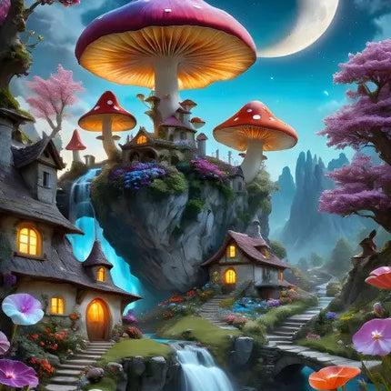bluebird Mushroom Town Puzzel 1000 Stukjes