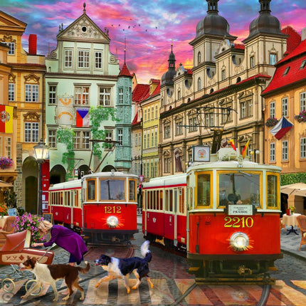 bluebird Prague Trolley's Puzzel 1000 Stukjes
