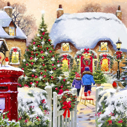 bluebird Winter Cottage Puzzel 1000 stukjes