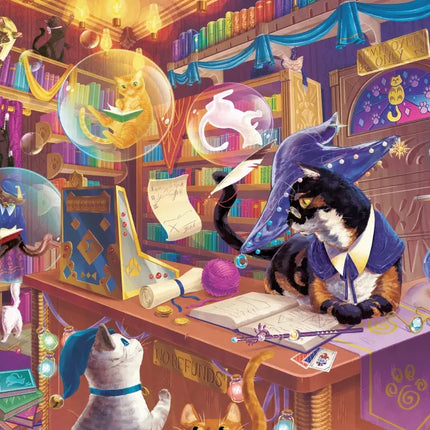 bluebird Wizard Cat Bookshop Puzzel 1000 Stukjes